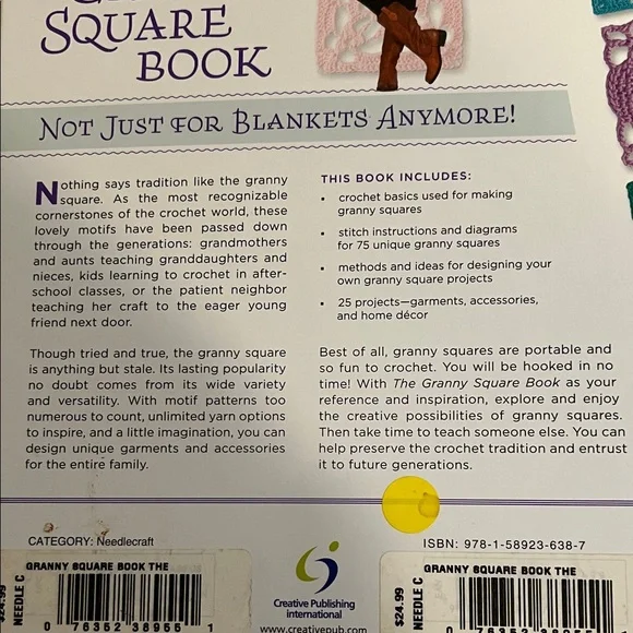 Hardback The Granny Square Book - Multicolor Crochet Techniques - Picture 3 of 4